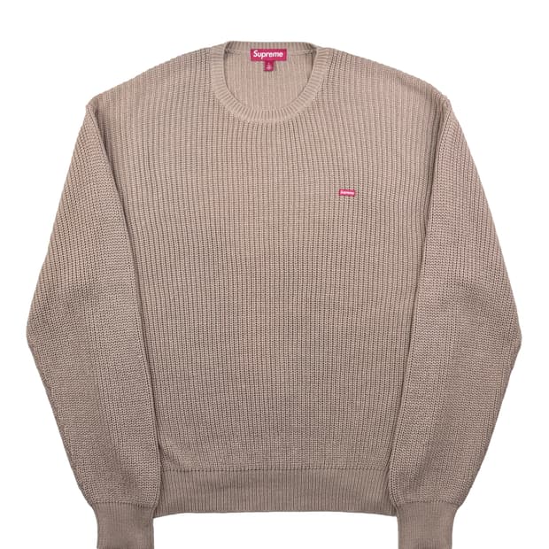 슈프림 스몰 박스 립드 스웨터 탄