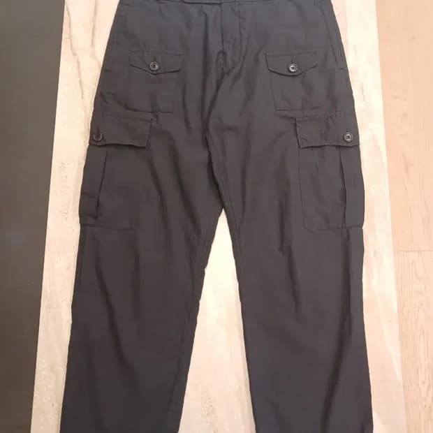 DRIES VAN NOTEN COTTON WIDE CARGO PANTS