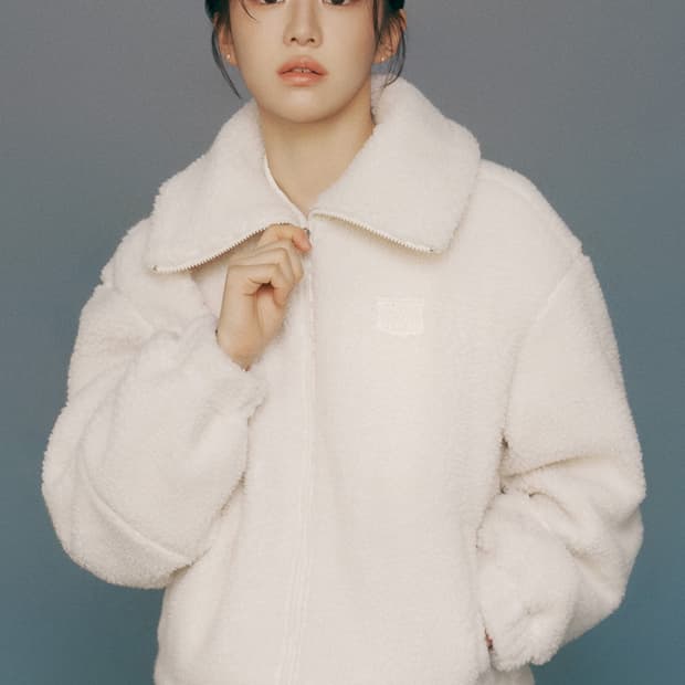 마리떼 플리스 자켓 M 아이보리