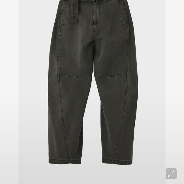 쿠어 21fw 벨티드 커브 팬츠