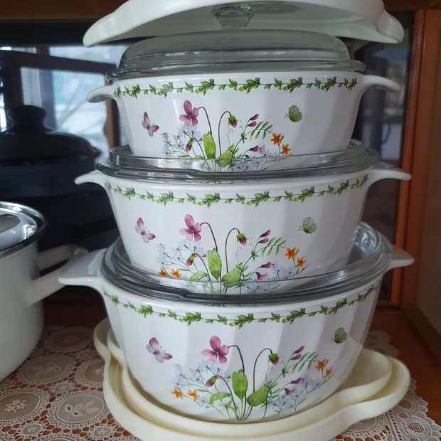 한국도자기 코닝웨어 내열냄비 3개세트