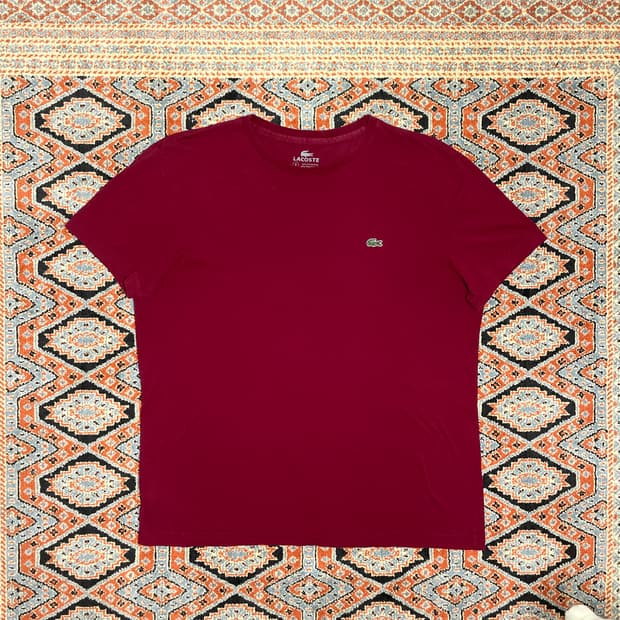 라코스테 버건디 면 반팔티셔츠 호칭5