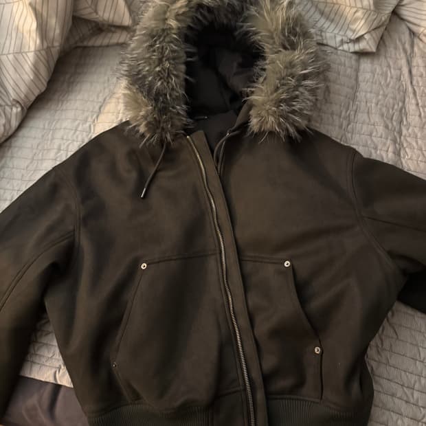 ZARA 자라 스웨이드 퍼 자켓 L