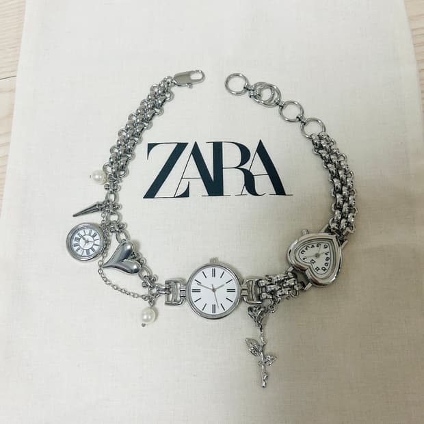 자라 시계 초커 목걸이