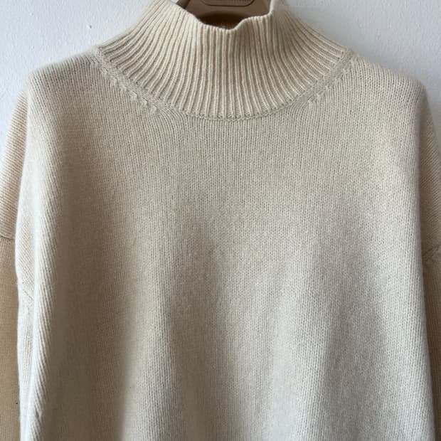 빈폴 여성 아이보리 울캐시미어니트 터틀넥니트