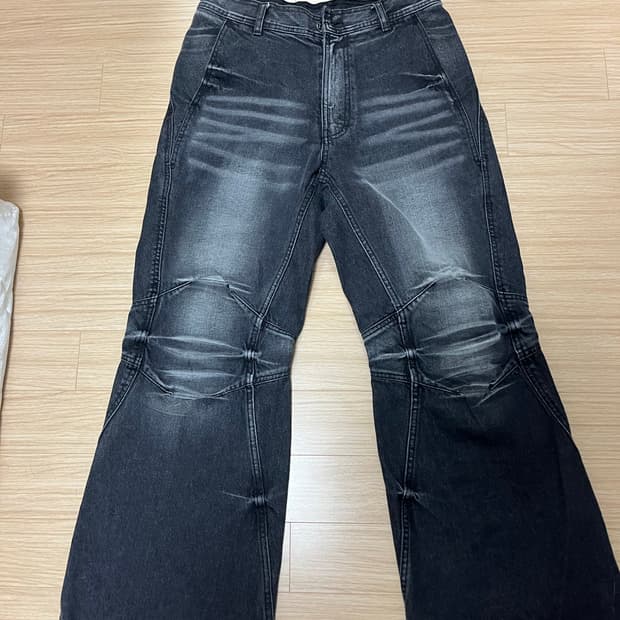 blr바이커 워싱 데님팬츠s