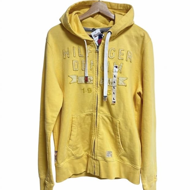 타미 힐피거 y2k 스펠 로고 집업 후드티 (택째 새상품)