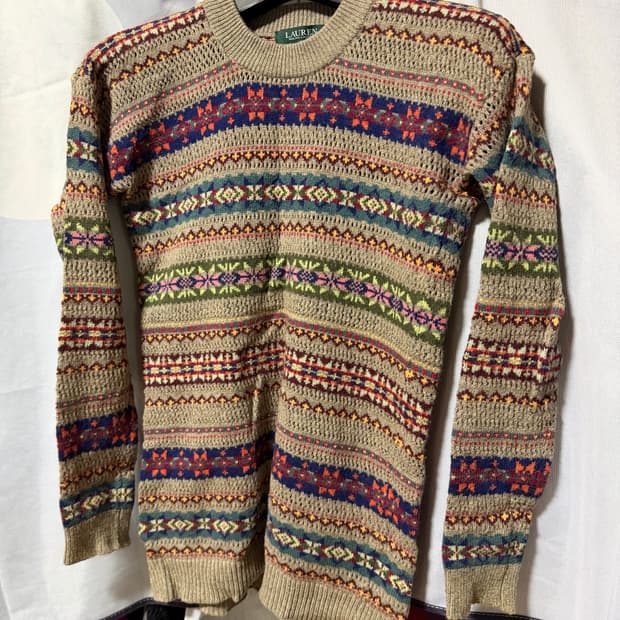 더블알엘 랄프로렌 스노우플레이크 에스닉 니트