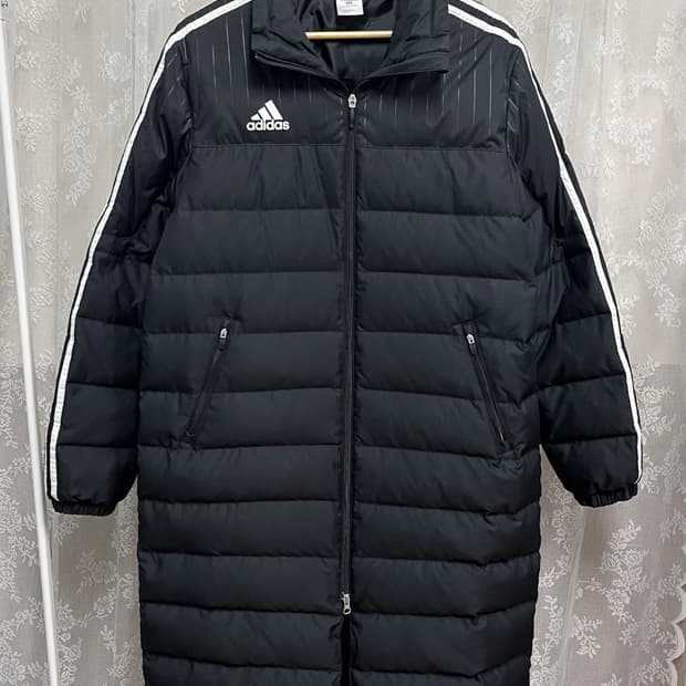 M) 아디다스 덕다운 롱패딩 블랙