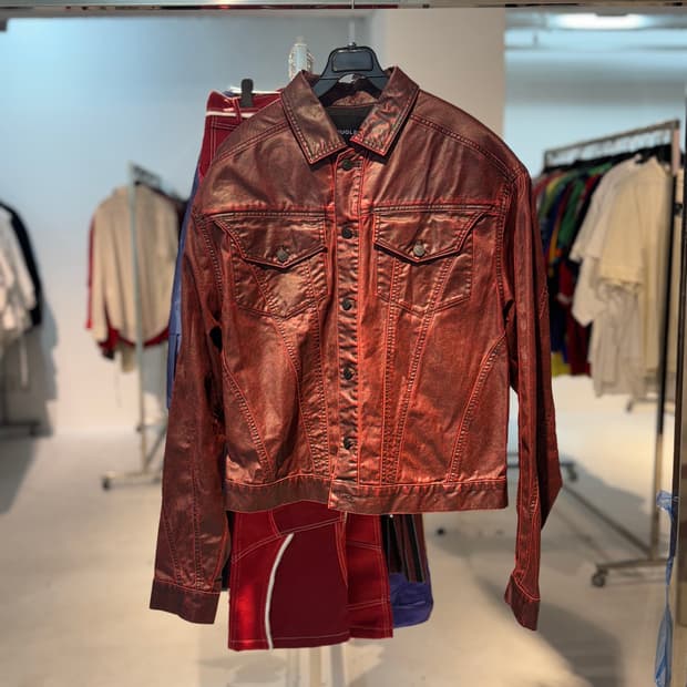 Mugler 뮈글러 왁스데님자켓