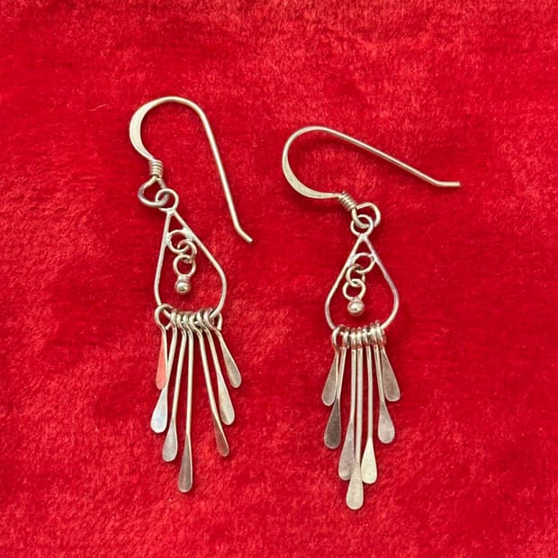 Vintage ethereal drizzl925silver earring