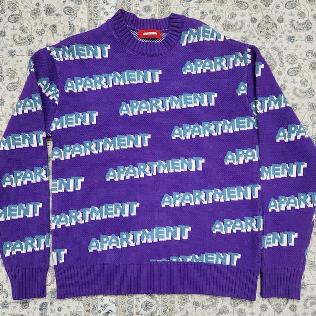 APARTMENT 퍼플 패턴 니트 M