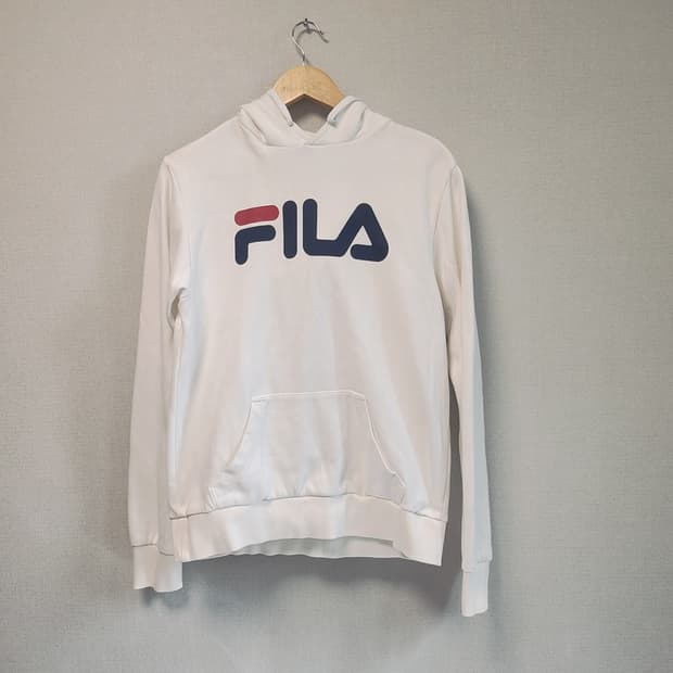 [95] 휠라 FILA 화이트 로고 후드티