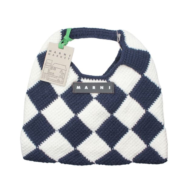 마르니 투톤 니팅 핸드메이드 토트백