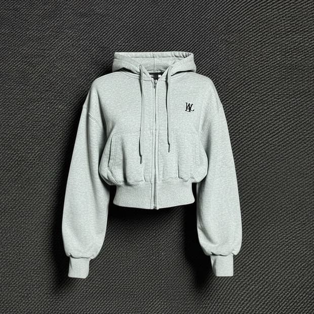 [XS] Wooalong 우알롱 크롭 투웨이 후드집업 자켓