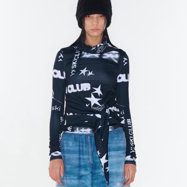 Open yy collage knot top