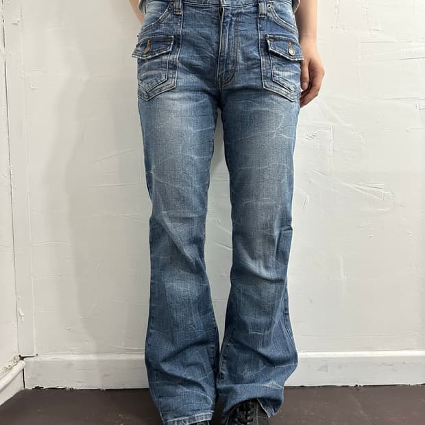 y2k pocket denim pants