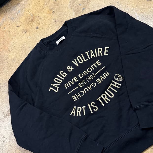 [정품/XS] 자딕앤볼테르 블랙 맨투맨 티셔츠 b10