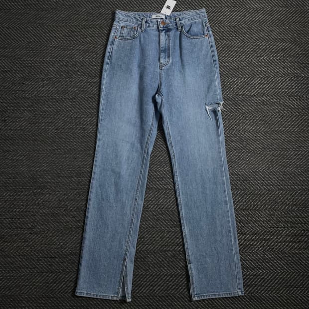 빈티지 우먼스 디스트로이드 슬림 데님 팬츠o 4248