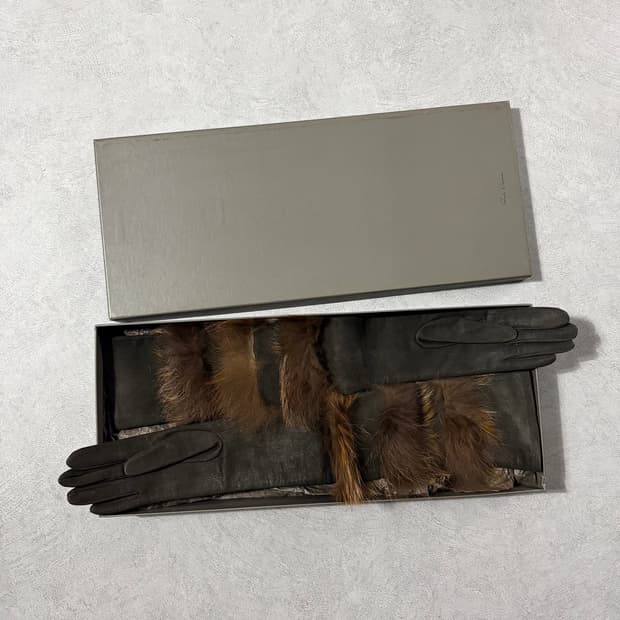 10FW 릭오웬스 염소가죽 퍼 글러브