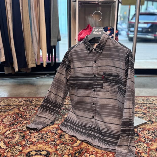 빈티지 리바이스 스트라이프 플란넬 셔츠 M (610)