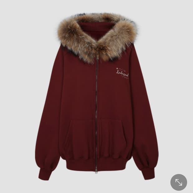 루루서울 퍼 후드집업