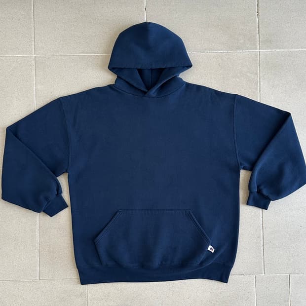 90s 빈티지 러셀 후드 네이비 XL USA