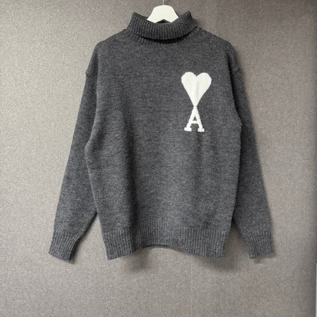 아미 터틀넥 울 니트 XL