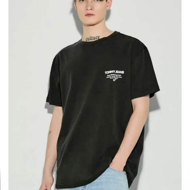타미 워시드 블랙 티셔츠 M