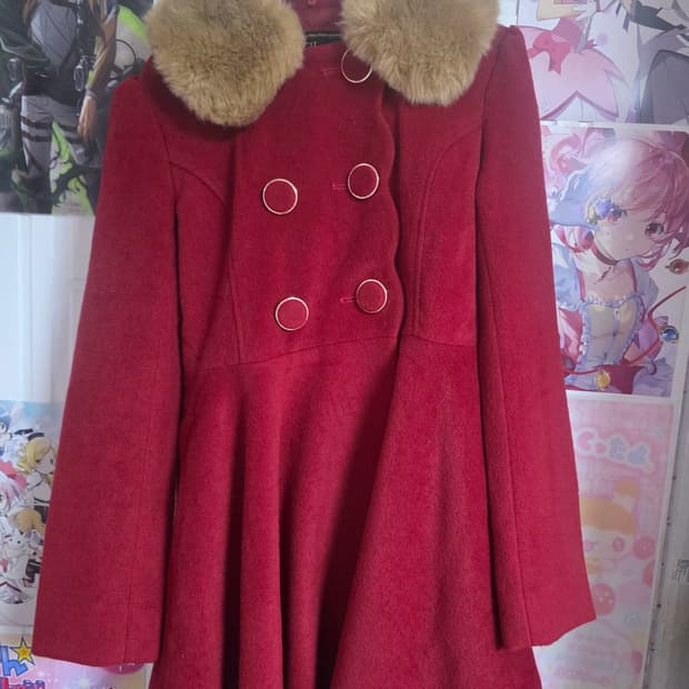 세실맥비 레드 빈티지 코트