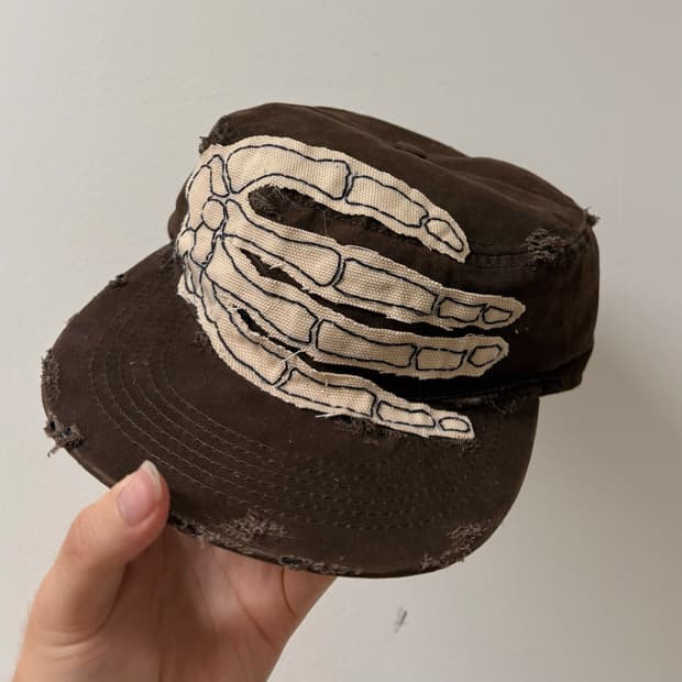 [Patch work] handmade distressed cap
