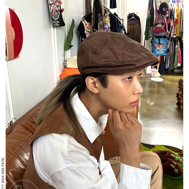 JPN Vintage 8-Panel Linen Hunting Cap