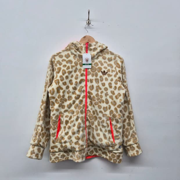 아디다스 레오파드 후리스 집업 남성 M