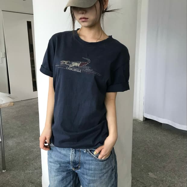 Crocodile 빈티지 티셔츠 