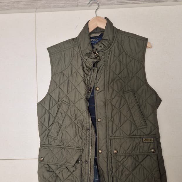 폴로 랄프로렌 카키 퀼팅 베스트/조끼 M