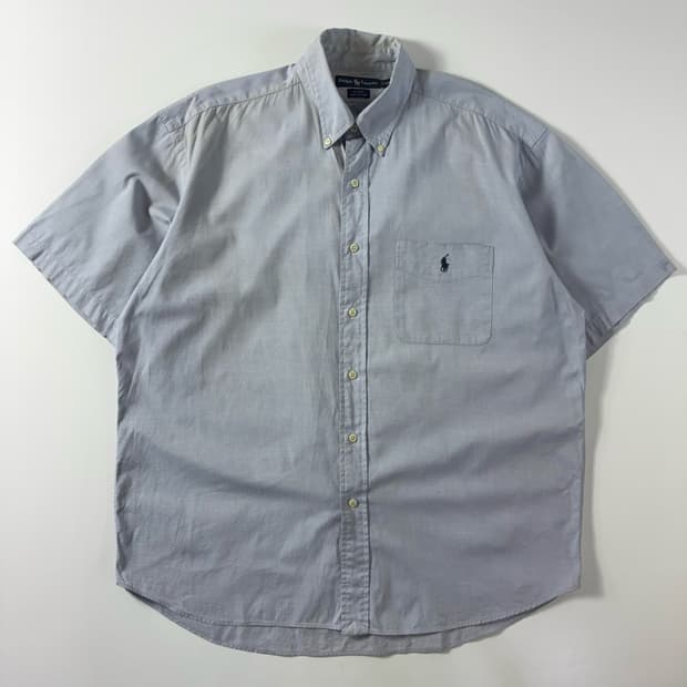 Polo  폴로 랄프로렌 자수 블레이크 코튼 소라 반팔 셔츠 