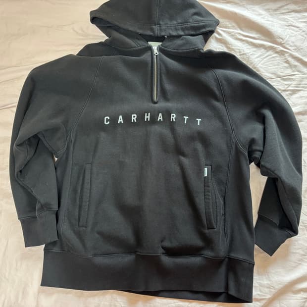 칼하트 하프집업 후디 블랙