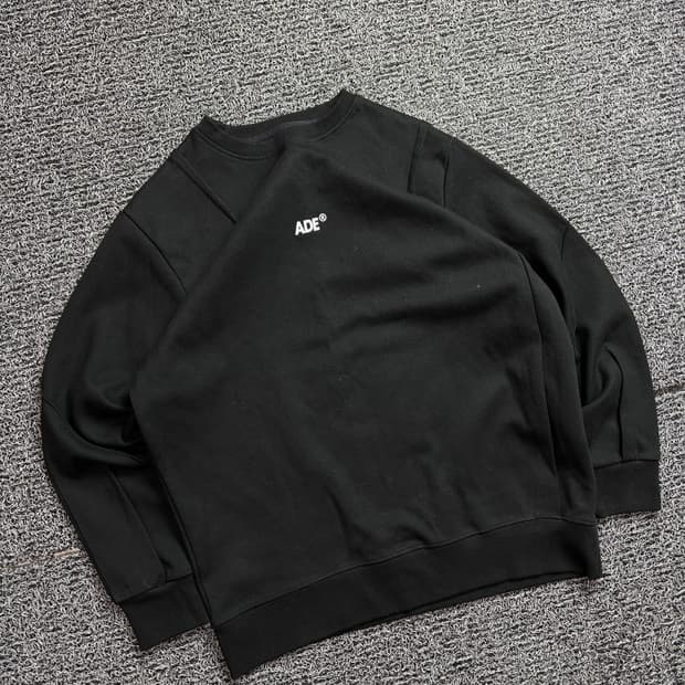 아더에러 헤비코튼 크루넥 스웻 셔츠 블랙 2170