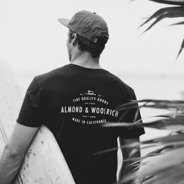 미국 서핑 브랜드 알몬드 x 울리치 협업 티셔츠 XL 서프 빈티지