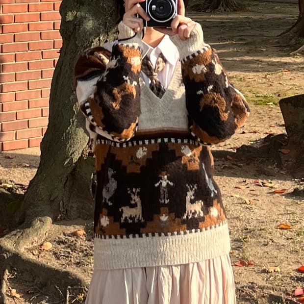 코위찬 니트 스웨터