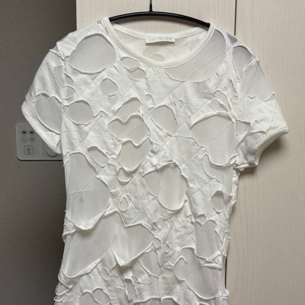 zara 데미지드 반팔티