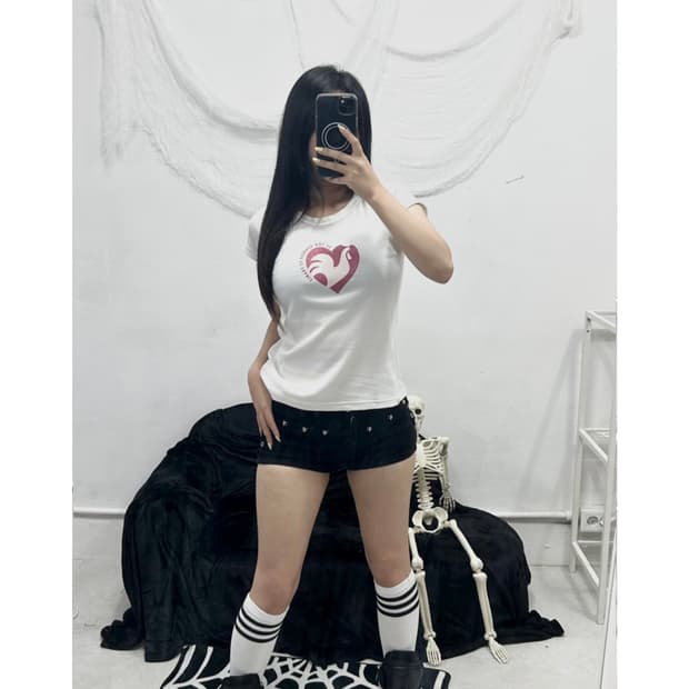 LE COQ PINK GLITTER T-SHIRT