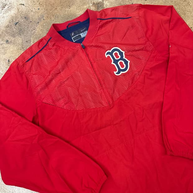 [정품] MLB 보스턴 레드삭스 바람막이 웜업티 b15