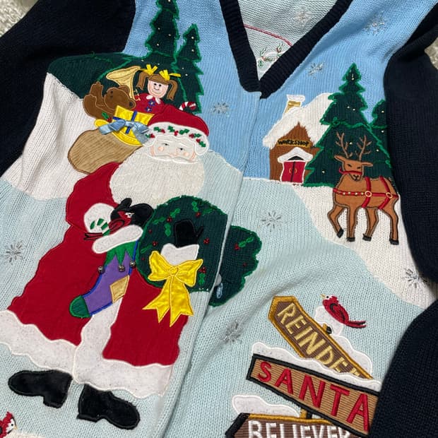 빈티지 크리스마스 니트