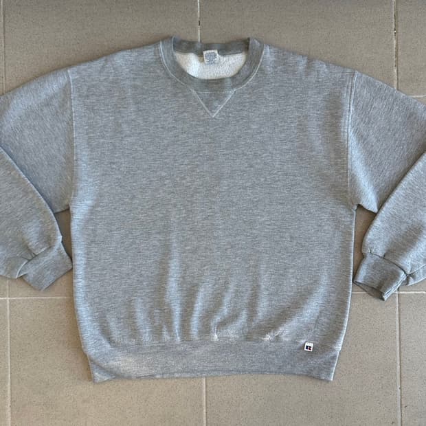 90s 빈티지 러셀 스웻셔츠 그레이 L