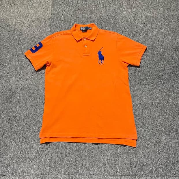 폴로 랄프 로렌 빅포니 반팔 카라 티셔츠 오렌지