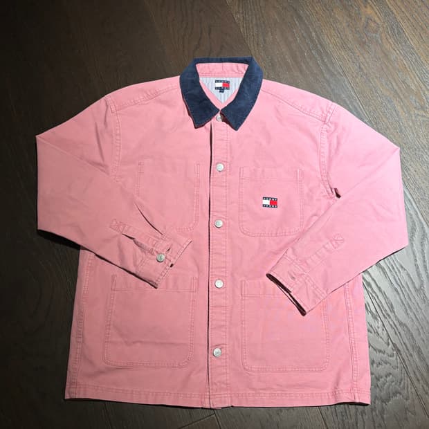 25FW 타미힐피거 캔버스 코듀로이 칼라 오버셔츠