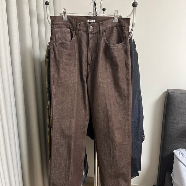 오라리 브라운 트위스트 5P 데님 30