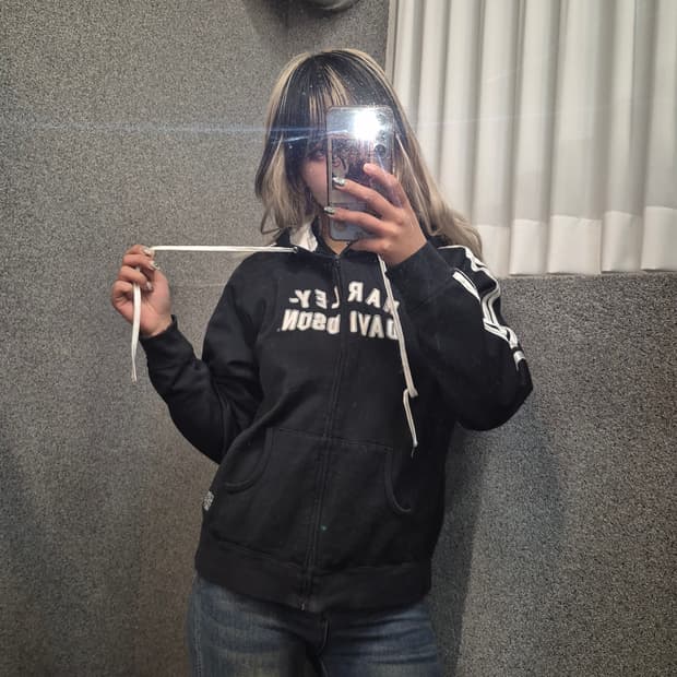 HARLEY DAVIDSON LETTERING HOODIE ZIPUP 