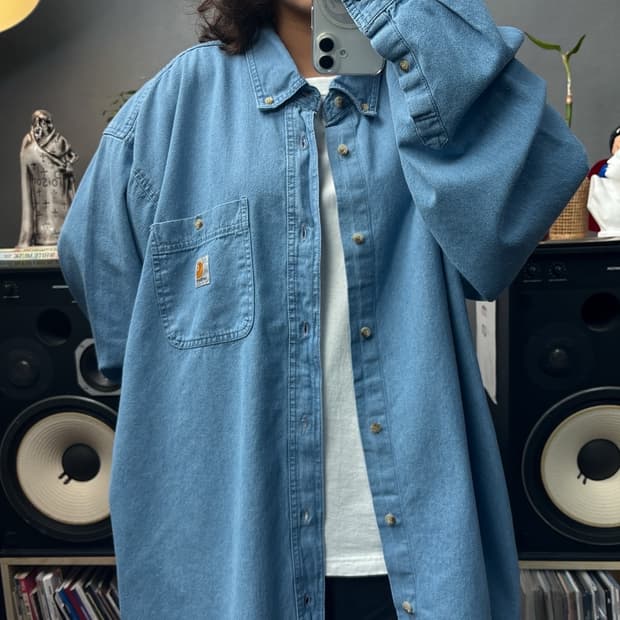 칼하트 데님셔츠